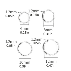 Stainless Steel Seamless Nose Clicker Ring 6-12mm Unisex Punk Hoop Earrings