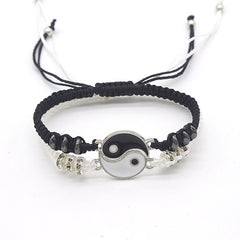 2pcs Minimalist Braided Tai Chi Bracelet For Men Daily Decoration Gift