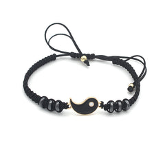 2pcs Minimalist Braided Tai Chi Bracelet For Men Daily Decoration Gift