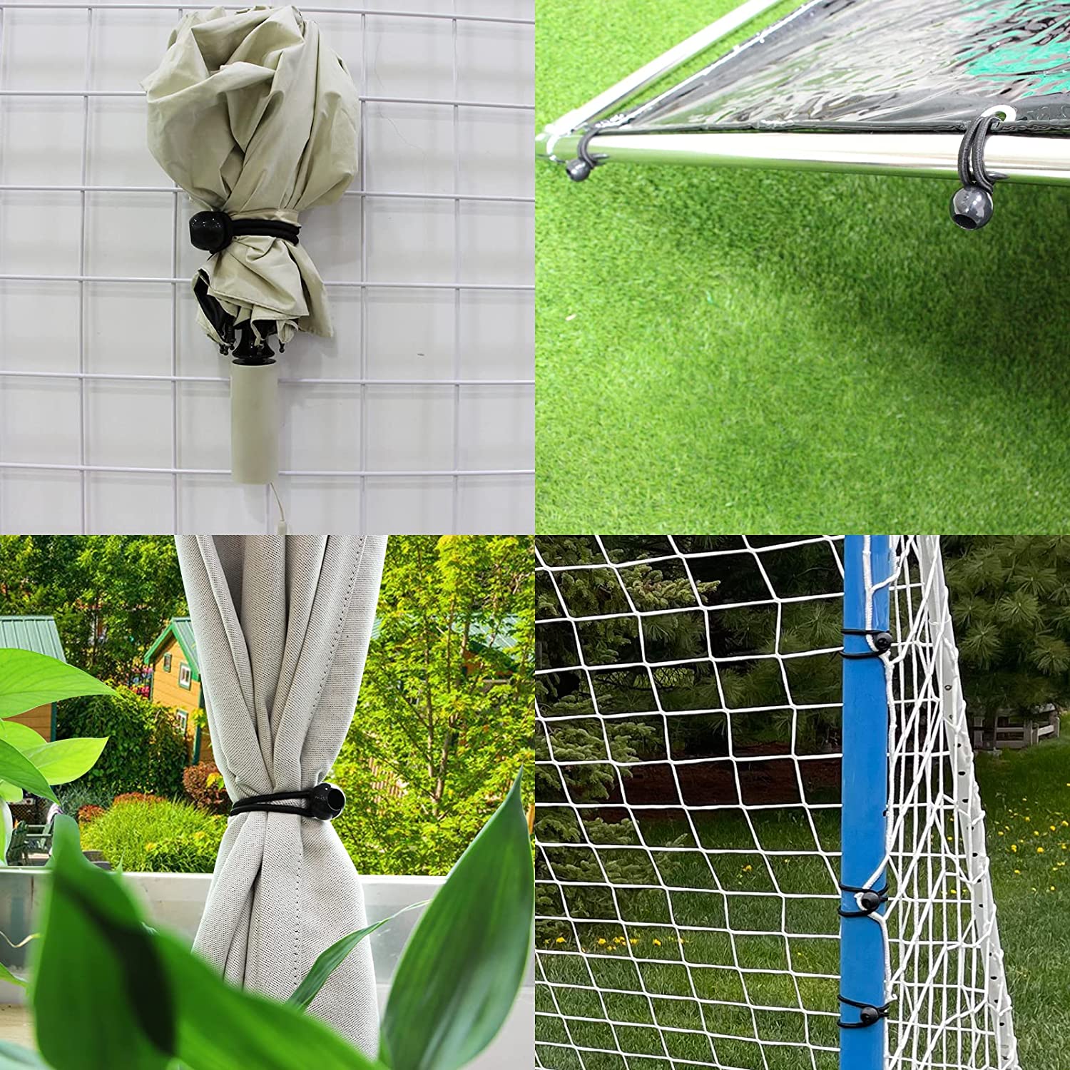 25 Heavy Duty Ball Bungee Cords for Shelter Gazebo Camping Tent Cargo