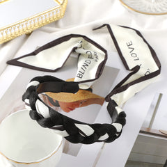 Floral Print Headband Sweet Headdress Style Head Hoop for Women Girls