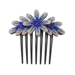 Retro Rhinestone Flower Hair Comb Solid Hair Claw Hair Accessories