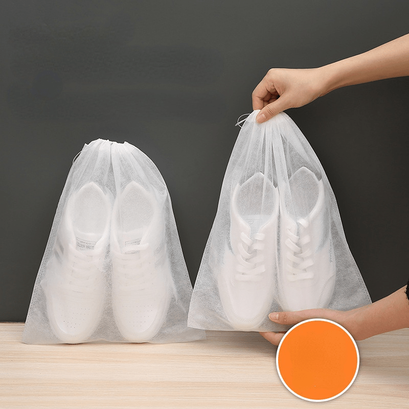 5pcs Portable Shoe Storage Bag Non Woven Fabric Dust Proof Travel Pouch