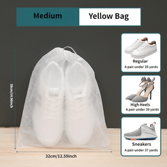 5pcs Portable Shoe Storage Bag Non Woven Fabric Dust Proof Travel Pouch