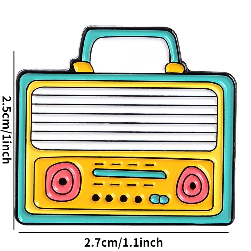 Cartoon Radio Brooch For Men