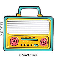 Cartoon Radio Brooch For Men