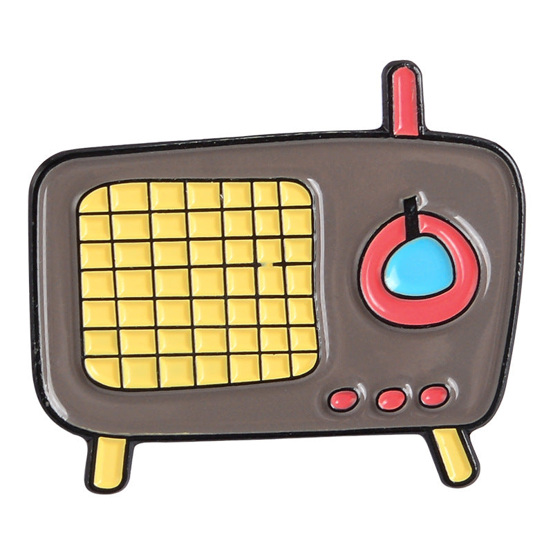 Cartoon Radio Brooch For Men
