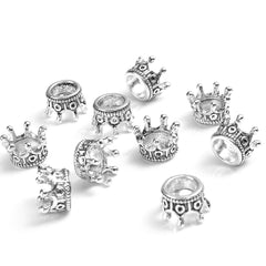10pcs Vintage Crown Spacer Beads For Jewelry Making DIY Bracelet Accessories