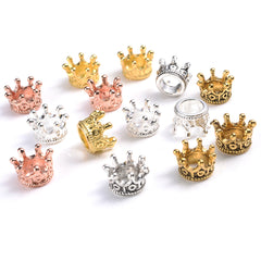 10pcs Vintage Crown Spacer Beads For Jewelry Making DIY Bracelet Accessories