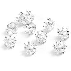 10pcs Vintage Crown Spacer Beads For Jewelry Making DIY Bracelet Accessories