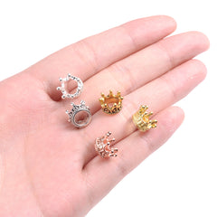 10pcs Vintage Crown Spacer Beads For Jewelry Making DIY Bracelet Accessories