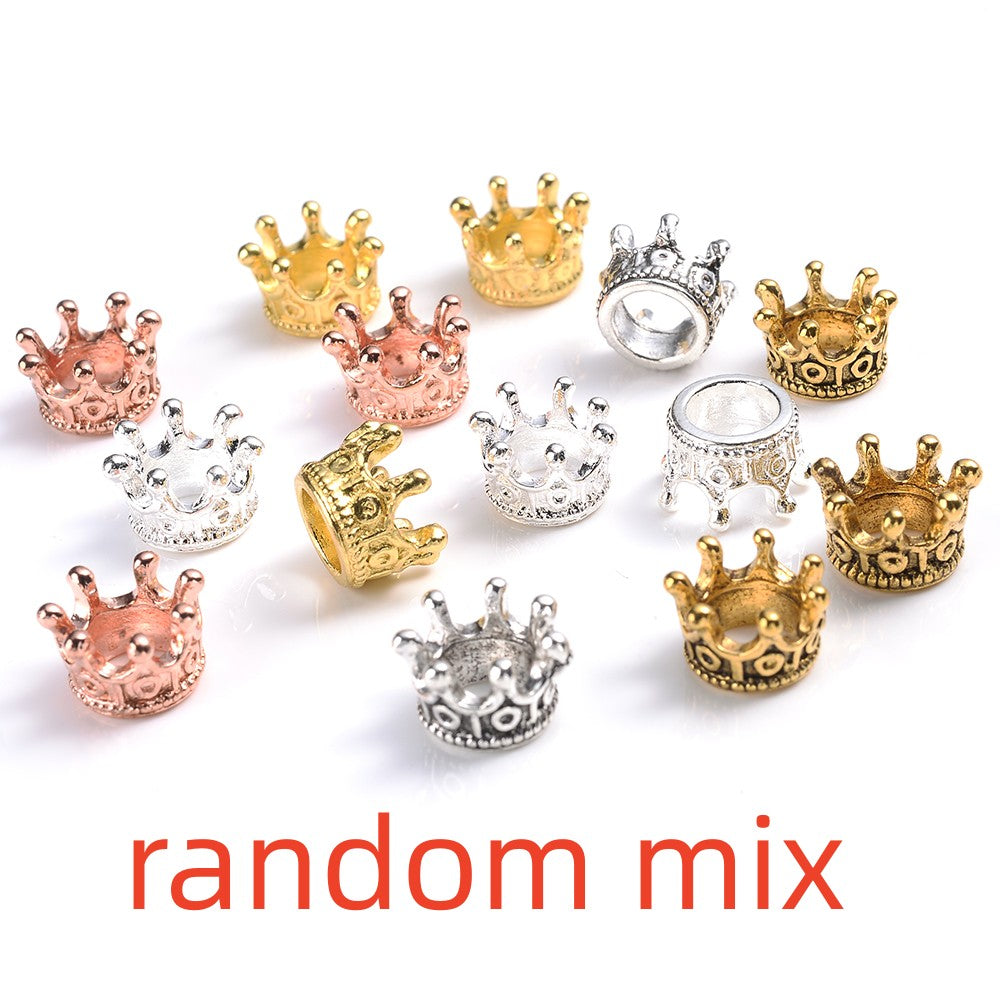 10pcs Vintage Crown Spacer Beads For Jewelry Making DIY Bracelet Accessories