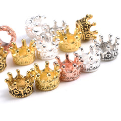 10pcs Vintage Crown Spacer Beads For Jewelry Making DIY Bracelet Accessories