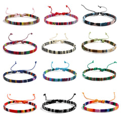 Bohemian Style Linen Fabric Woven Bracelet Eco-Friendly All match Friendship