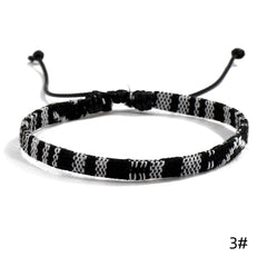 Bohemian Style Linen Fabric Woven Bracelet Eco-Friendly All match Friendship