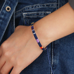 Bohemian Style Linen Fabric Woven Bracelet Eco-Friendly All match Friendship