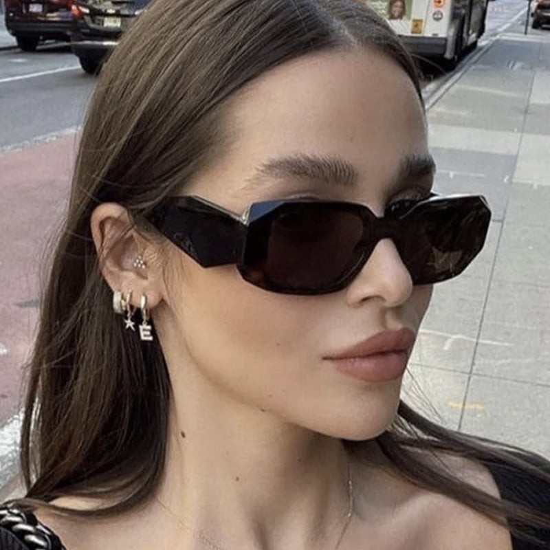 Rectangle Sunglasses Men Women Hiphop Block Glasses Beach Party Club UV400