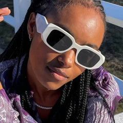 Rectangle Sunglasses Men Women Hiphop Block Glasses Beach Party Club UV400