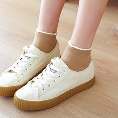 5 Pairs Colorblock Trim Short Socks for Women