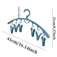 6 Clips Clothes Hanger Plastic Socks Underwear Drying Clips