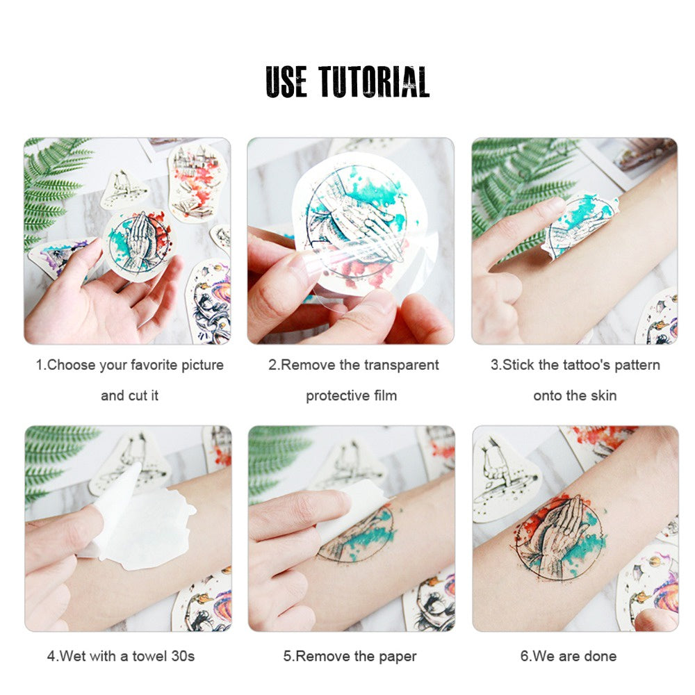 Japanese Dragon Prajna Tattoo Sticker for Arms Waterproof Body Art