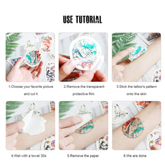 Japanese Dragon Prajna Tattoo Sticker for Arms Waterproof Body Art