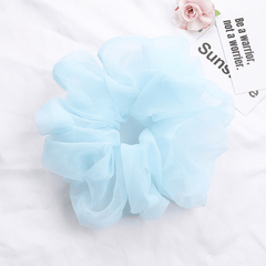 Y2K Bright Yarn Scrunchies Hair Tie Solid Silk Accessories