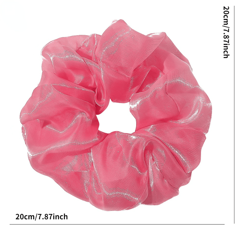 Y2K Bright Yarn Scrunchies Hair Tie Solid Silk Accessories
