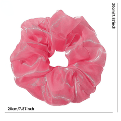 Y2K Bright Yarn Scrunchies Hair Tie Solid Silk Accessories
