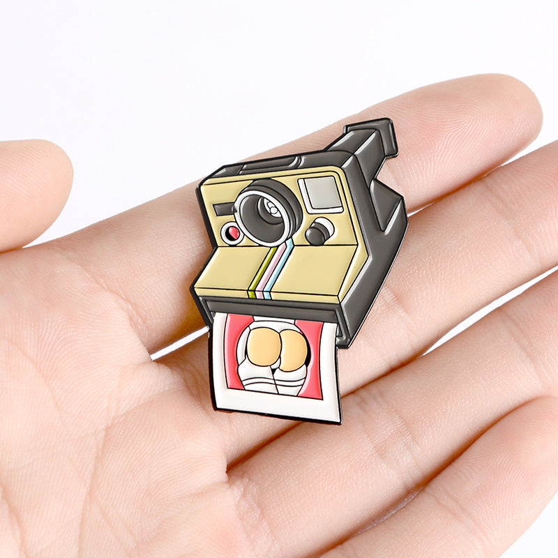 Cartoon Camera Photography Brooch