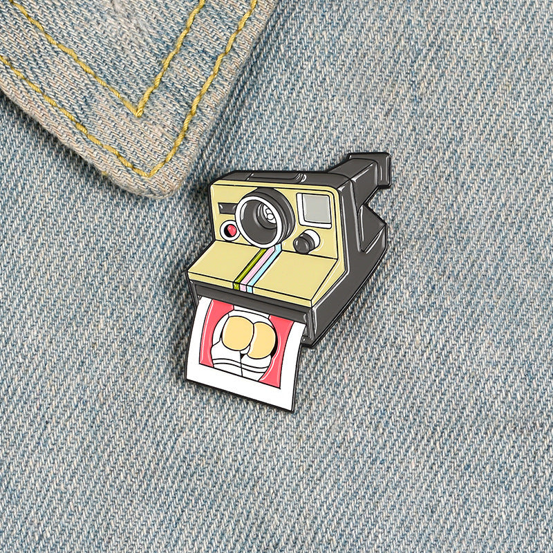 Cartoon Camera Photography Brooch