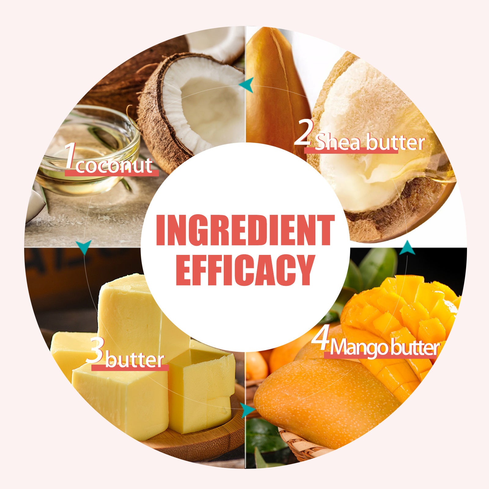 50g Coconut Bomb Hair Mask Repairs Dry & Damaged Hair, Makes Hair Smooth