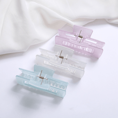 5pc Pearlescent Rectangle Hair Claw for Women