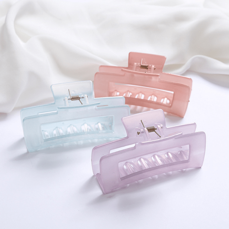 5pc Pearlescent Rectangle Hair Claw for Women