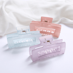 5pc Pearlescent Rectangle Hair Claw for Women
