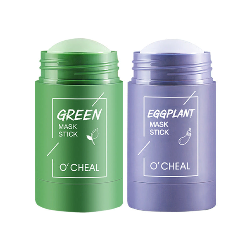 Green Tea Eggplant Mud Facial Mask for Radiant Skin