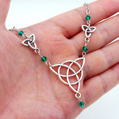 Gothic Irish Knot Head Piece Crystal Magic Wizard Rune Symbol Hair Accessory