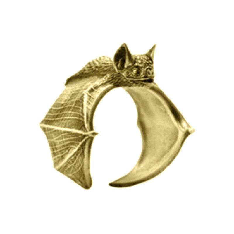 Retro Punk Style Bat Ring Halloween Ring Men