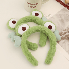 2pcs Cartoon Frog Headband Stretchy Flurry Headdress Hair Accessories
