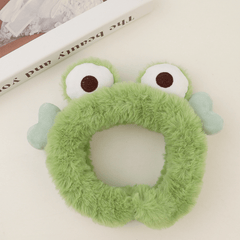 2pcs Cartoon Frog Headband Stretchy Flurry Headdress Hair Accessories