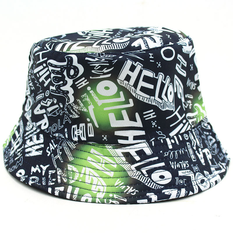 Men's Letter Print Fisherman Hat Outdoor Sunshade Hat