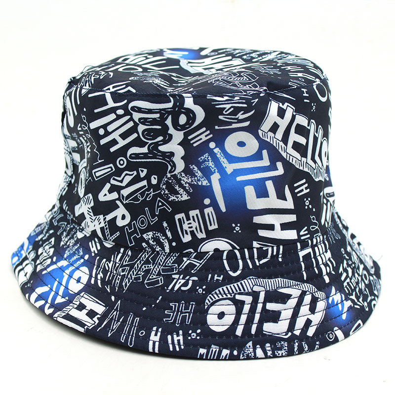 Men's Letter Print Fisherman Hat Outdoor Sunshade Hat