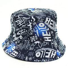 Men's Letter Print Fisherman Hat Outdoor Sunshade Hat