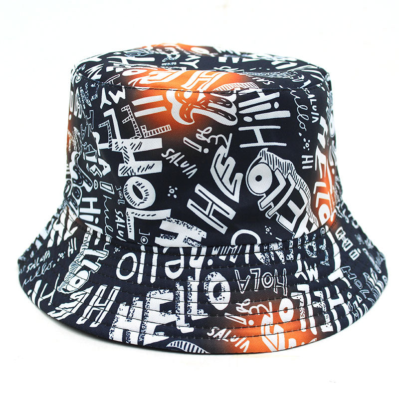 Men's Letter Print Fisherman Hat Outdoor Sunshade Hat