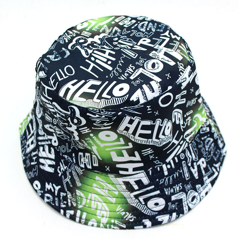 Men's Letter Print Fisherman Hat Outdoor Sunshade Hat