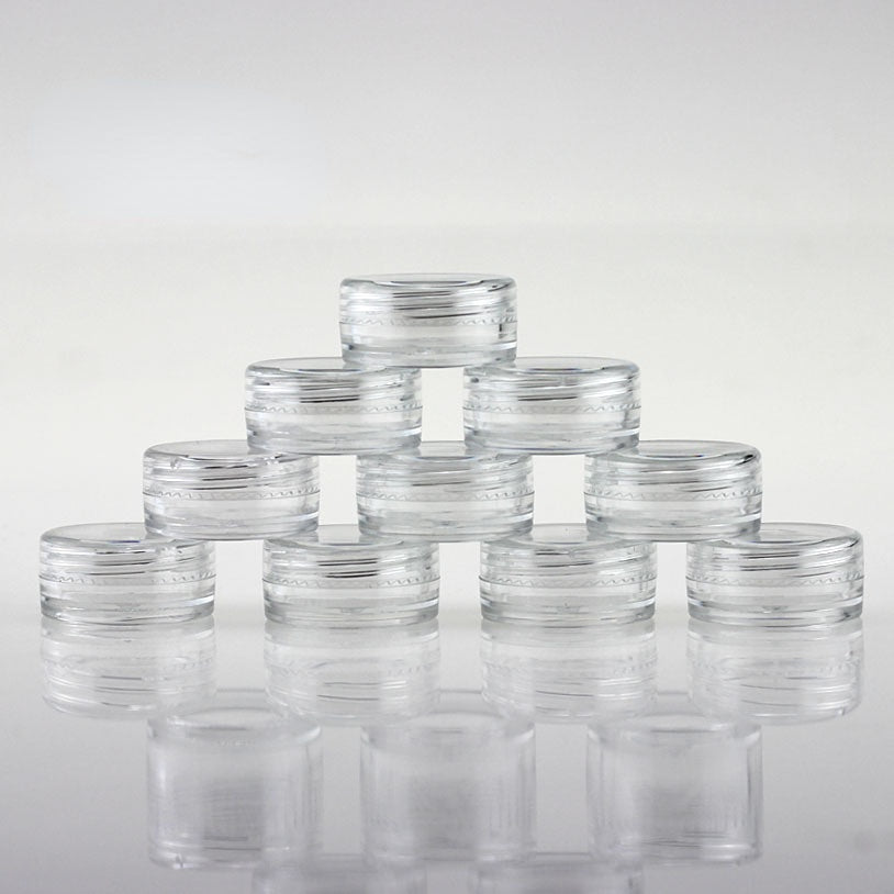 10pcs Plastic Cream Pot Jars Cosmetic Sample Containers 5g