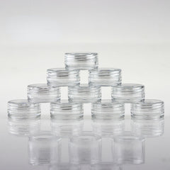 10pcs Plastic Cream Pot Jars Cosmetic Sample Containers 5g