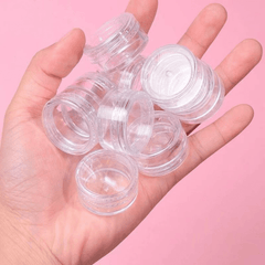 10pcs Plastic Cream Pot Jars Cosmetic Sample Containers 5g