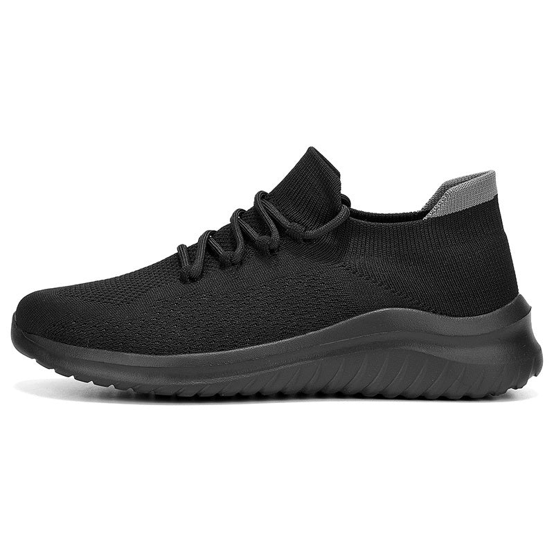 Men's Knitted Breathable Walking Shoes Lightweight Comfy Casual Shoes