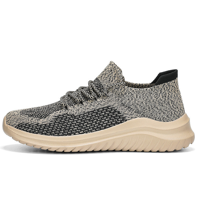 Men's Knitted Breathable Walking Shoes Lightweight Comfy Casual Shoes